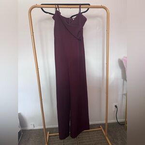 Sadie & Sage Deep Burgundy purple “wine” Jumpsuit